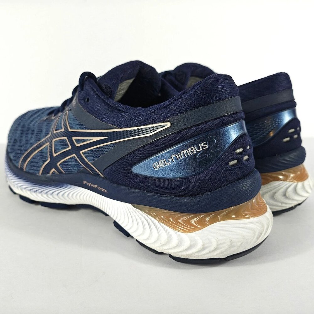Asics Blue and Gold Athletic Shoes
